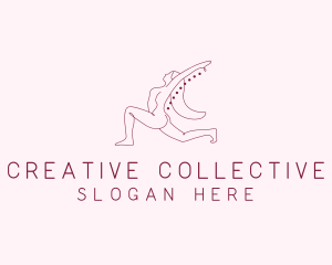 Pink Fitness Yoga Exercise   logo design