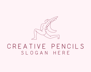 Pink Fitness Yoga Exercise   logo design