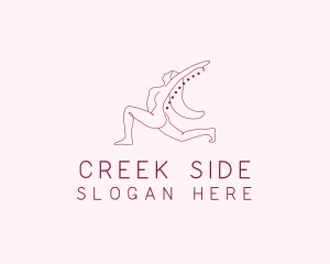 Pink Fitness Yoga Exercise   logo design