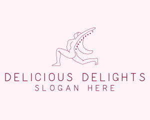 Pink Fitness Yoga Exercise   logo design