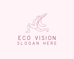 Pink Fitness Yoga Exercise   logo design