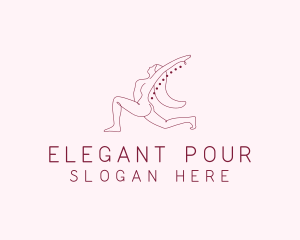 Pink Fitness Yoga Exercise   logo design