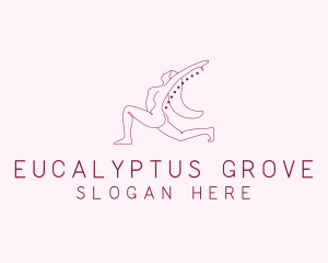 Pink Fitness Yoga Exercise   logo design