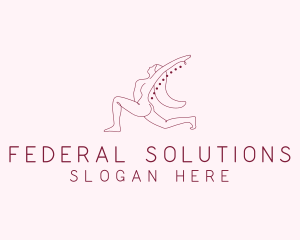 Pink Fitness Yoga Exercise   logo design