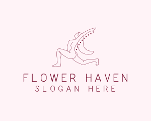 Pink Fitness Yoga Exercise   logo design