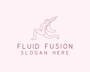 Pink Fitness Yoga Exercise   logo design