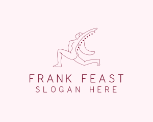 Pink Fitness Yoga Exercise   logo design