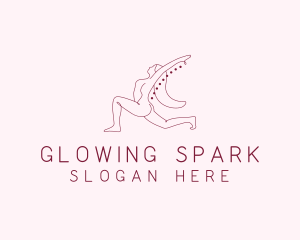 Pink Fitness Yoga Exercise   logo design