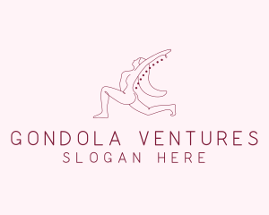 Pink Fitness Yoga Exercise   logo design