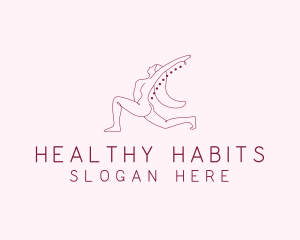 Pink Fitness Yoga Exercise   logo design