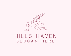 Pink Fitness Yoga Exercise   logo design