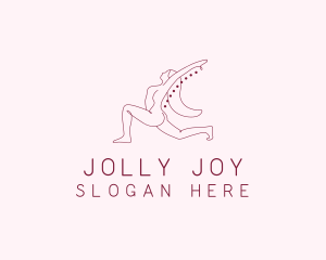 Pink Fitness Yoga Exercise   logo design