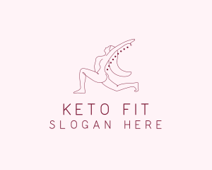 Pink Fitness Yoga Exercise   logo design