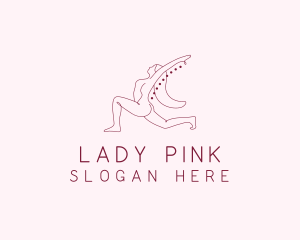 Pink Fitness Yoga Exercise   logo design