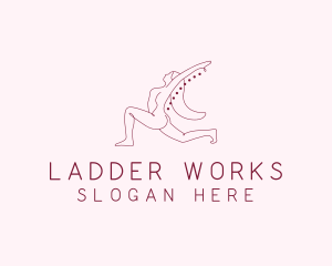 Pink Fitness Yoga Exercise   logo design