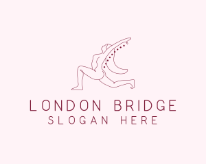 Pink Fitness Yoga Exercise   logo design