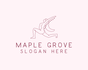 Pink Fitness Yoga Exercise   logo design