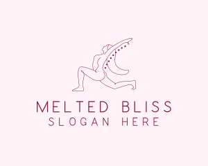 Pink Fitness Yoga Exercise   logo design