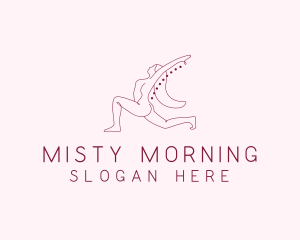 Pink Fitness Yoga Exercise   logo design