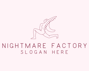 Pink Fitness Yoga Exercise   logo design