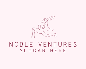 Pink Fitness Yoga Exercise   logo design