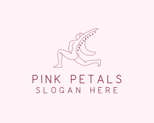 Pink Fitness Yoga Exercise   logo design