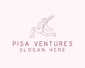 Pink Fitness Yoga Exercise   logo design