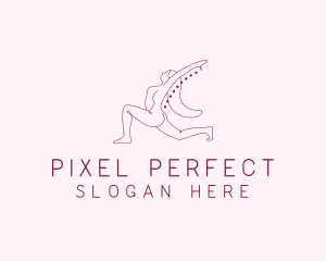 Pink Fitness Yoga Exercise   logo design