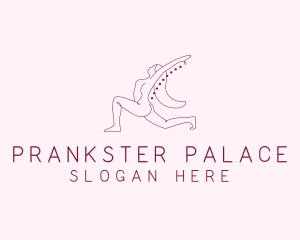 Pink Fitness Yoga Exercise   logo design