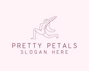 Pink Fitness Yoga Exercise   logo design