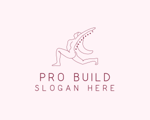 Pink Fitness Yoga Exercise   logo design