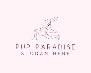 Pink Fitness Yoga Exercise   logo design