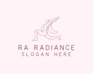 Pink Fitness Yoga Exercise   logo design