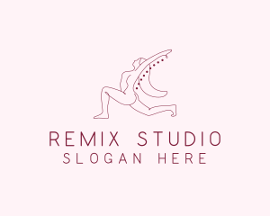 Pink Fitness Yoga Exercise   logo design