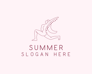 Pink Fitness Yoga Exercise   logo design