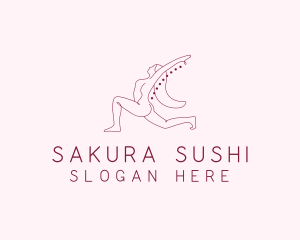 Pink Fitness Yoga Exercise   logo design