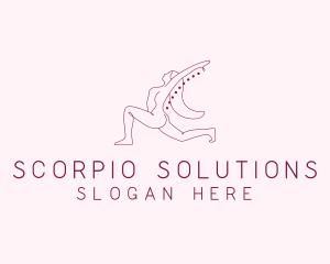 Pink Fitness Yoga Exercise   logo design