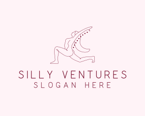 Pink Fitness Yoga Exercise   logo design