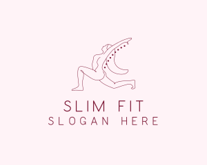 Pink Fitness Yoga Exercise   logo design