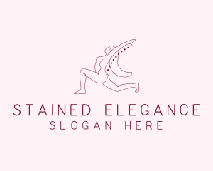 Pink Fitness Yoga Exercise   logo design