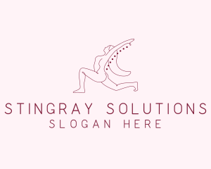 Pink Fitness Yoga Exercise   logo design