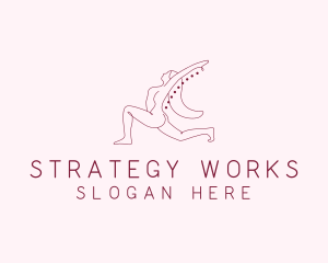 Pink Fitness Yoga Exercise   logo design