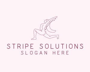 Pink Fitness Yoga Exercise   logo design