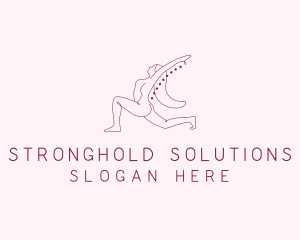 Pink Fitness Yoga Exercise   logo design