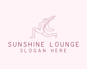 Pink Fitness Yoga Exercise   logo design