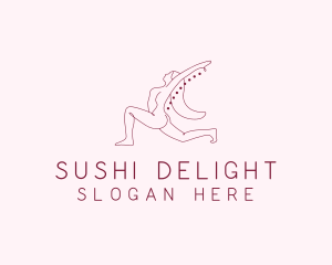 Pink Fitness Yoga Exercise   logo design