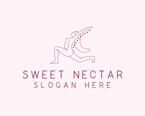 Pink Fitness Yoga Exercise   logo design