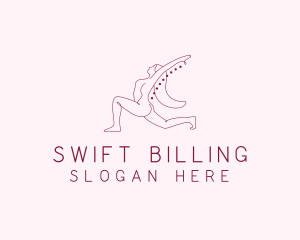 Pink Fitness Yoga Exercise   logo design