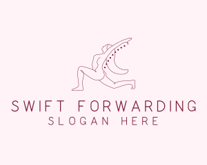 Pink Fitness Yoga Exercise   logo design