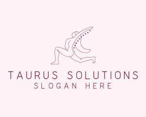 Pink Fitness Yoga Exercise   logo design